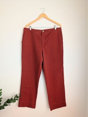 Hurley Women's Straight-Leg Cotton Twill Pants in Watermelon
